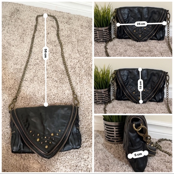 Matt & Nat Black Bag with Chain crossbody strap - Picture 12 of 13